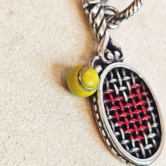 Brighton Love Tennis Dangle Charm - Picture 3 of 5